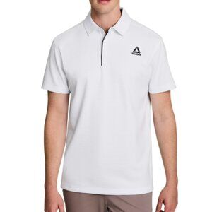 Reebok Men's Short Sleeve Collared Performance Polo Shirt, Stark White, Size 3XL